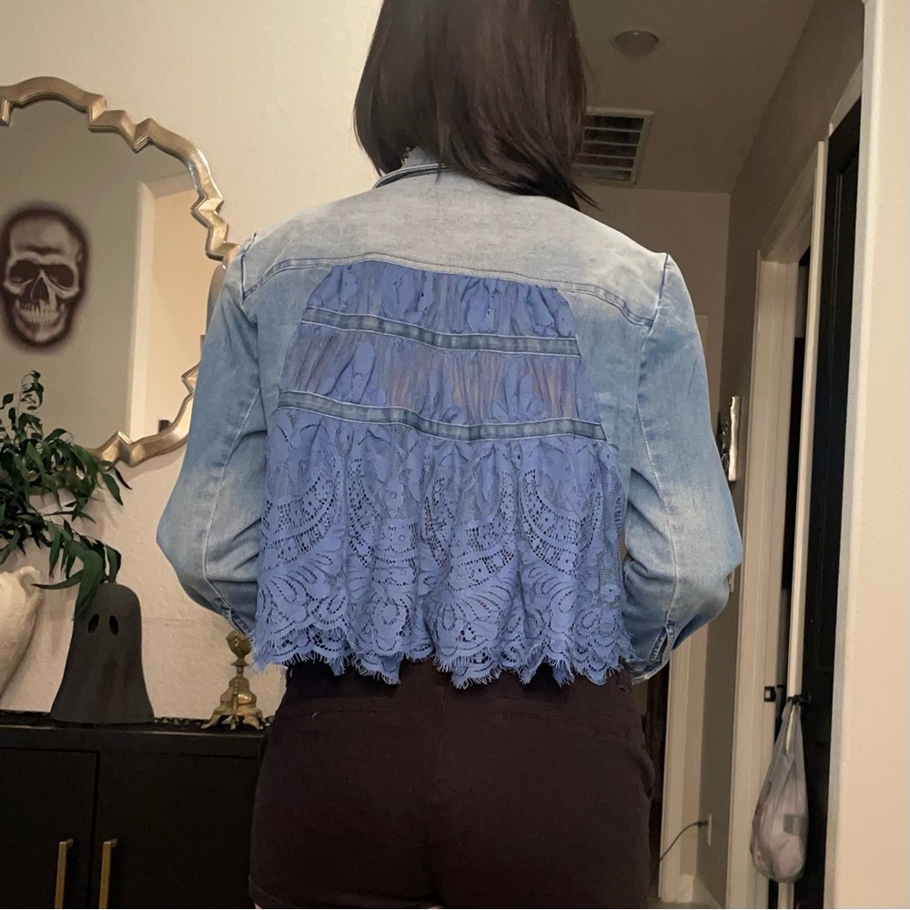 BEBE BLUE JEAN JACKET LARGE - Picture 5 of 5